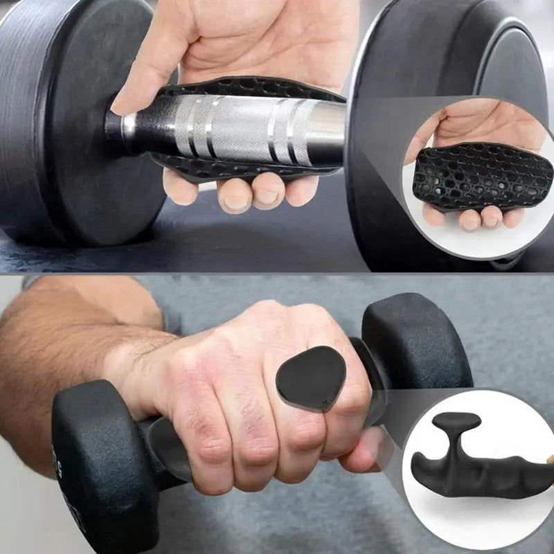 Anti-Slip Workout Grips Silicone Non-Slip Fingerless Crosstraining Grips Gym Hand Gloves Dumbbell Gripper Exercise Support