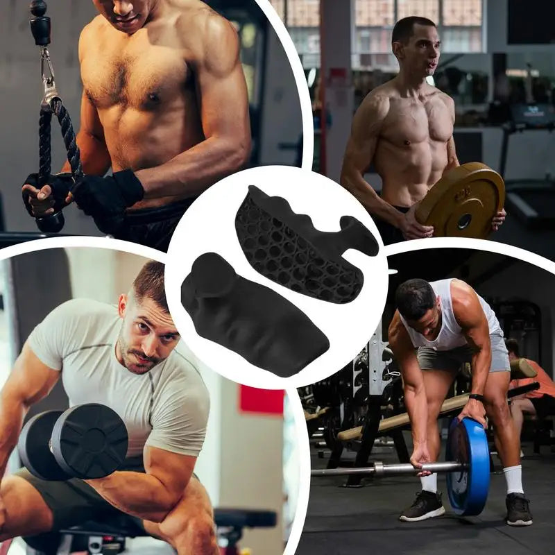 Anti-Slip Workout Grips Silicone Non-Slip Fingerless Crosstraining Grips Gym Hand Gloves Dumbbell Gripper Exercise Support